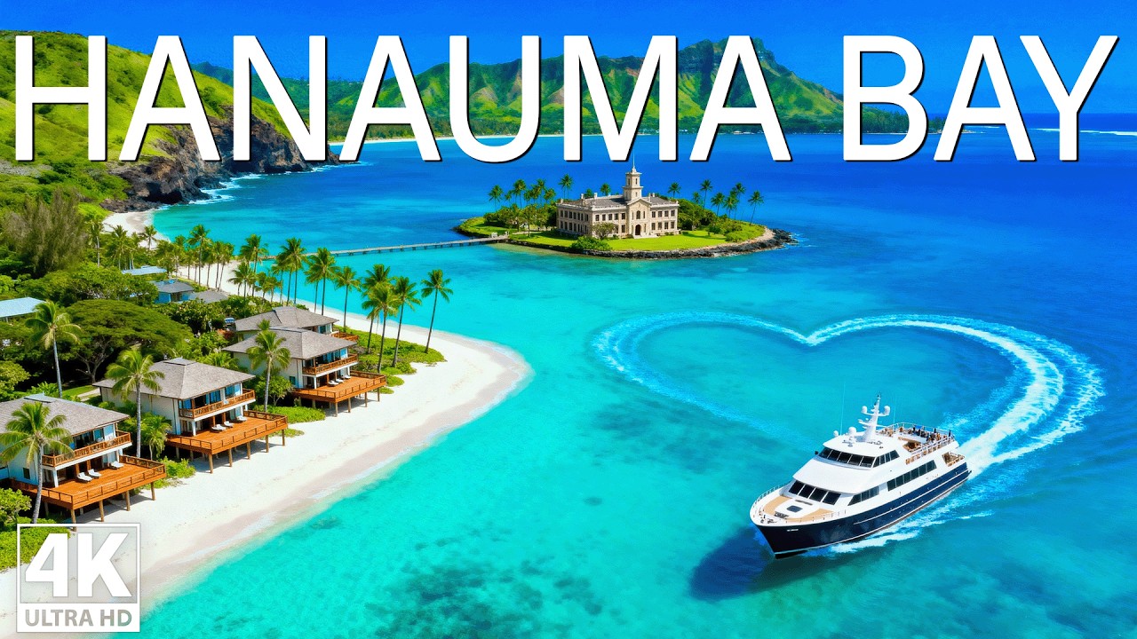 [4K] Hanauma Bay 2026 – Crystal Lagoon & Coral Reefs | Ocean Paradise Aerial Views & Deep House