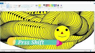 Draw a Snake Design in MS Paint like a pro! 🖌️🐍