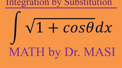 How to integrate sqrt(1+cosx), indefinite integral, integration substitution, calculus