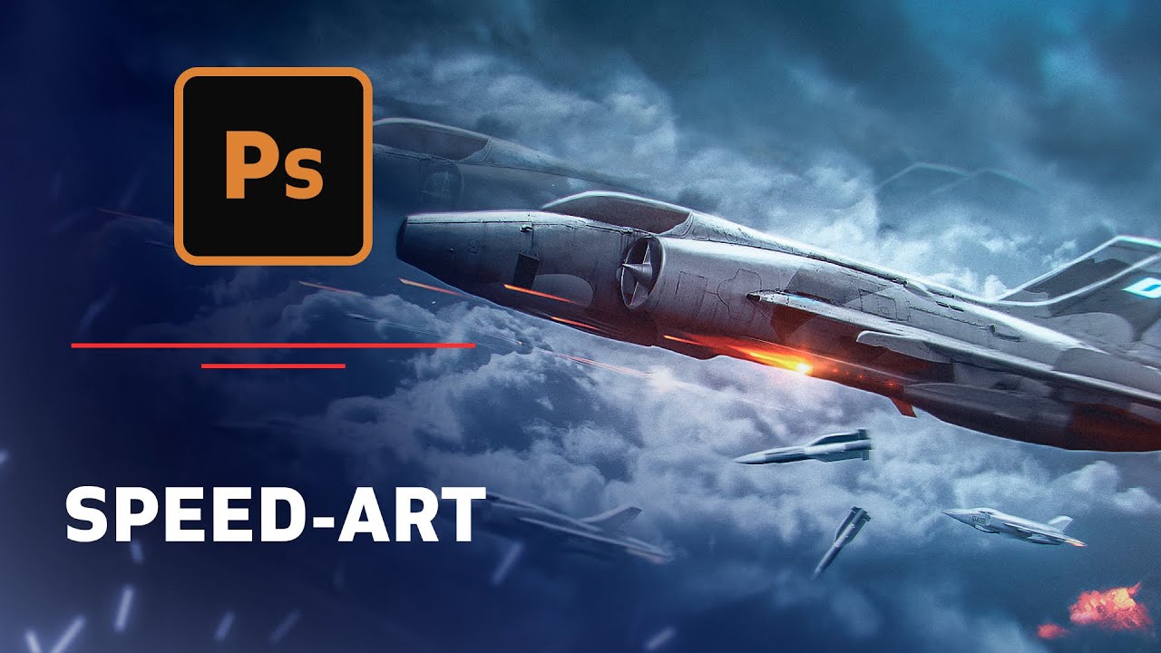 Создание Арта ГРОЗА НЕБЕС №1 - Photoshop Speed Art