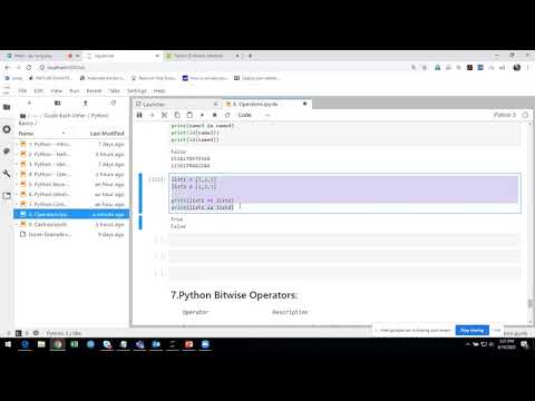 19. Python in Tamil - Identity Operators