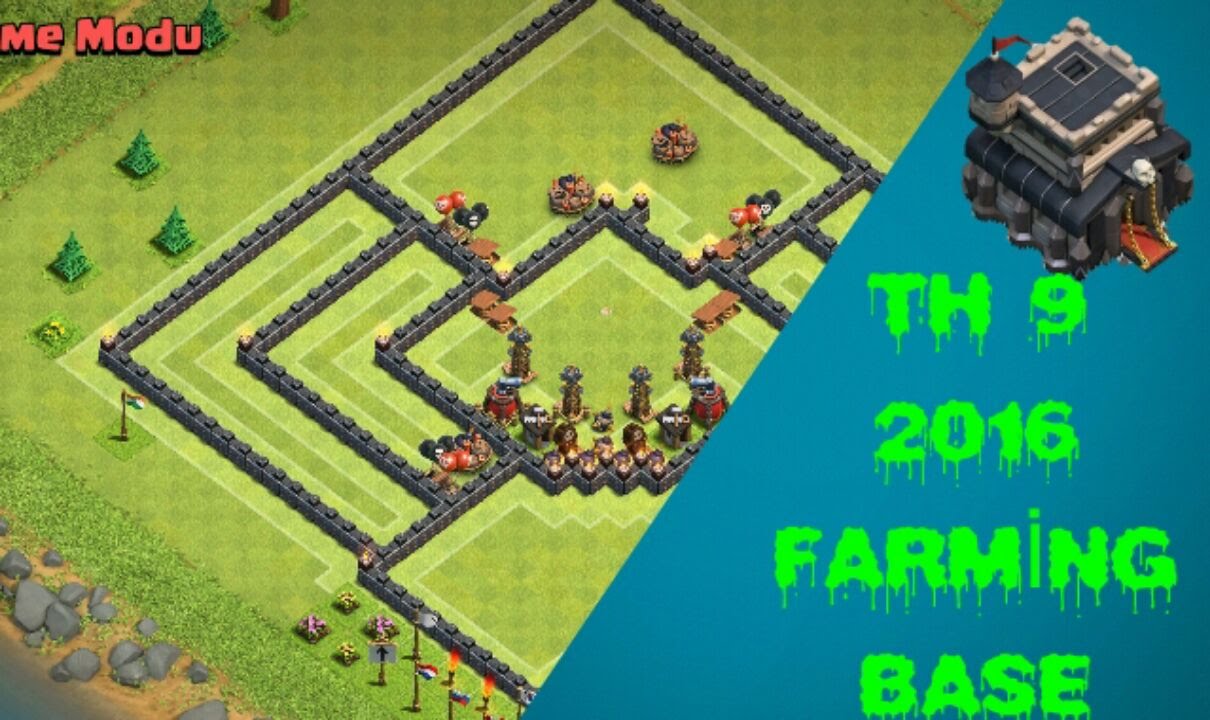 Clash of clans th 9 farming base |2016 uptade|