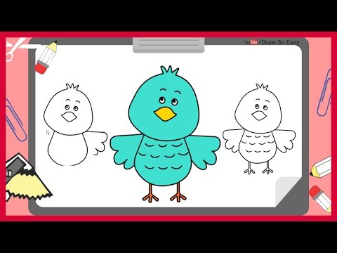 How to Draw a Simple Bird Step by Step - YouTube