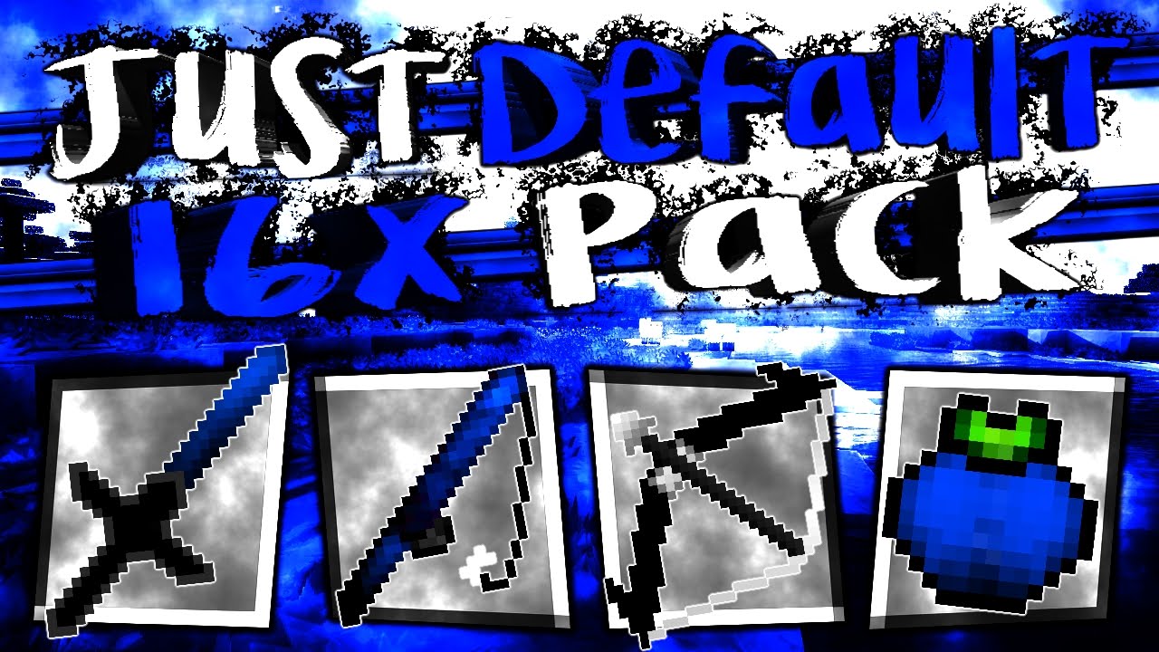 MINECRAFT PVP TEXTURE PACK - JUST DEFAULT BLUE UHC/MCSG - YouTube
