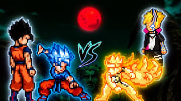 Goku TP OP (all form) & Gohan TP VS Naruto OP (all form) & Borushiki in Jump Force Mugen🤩