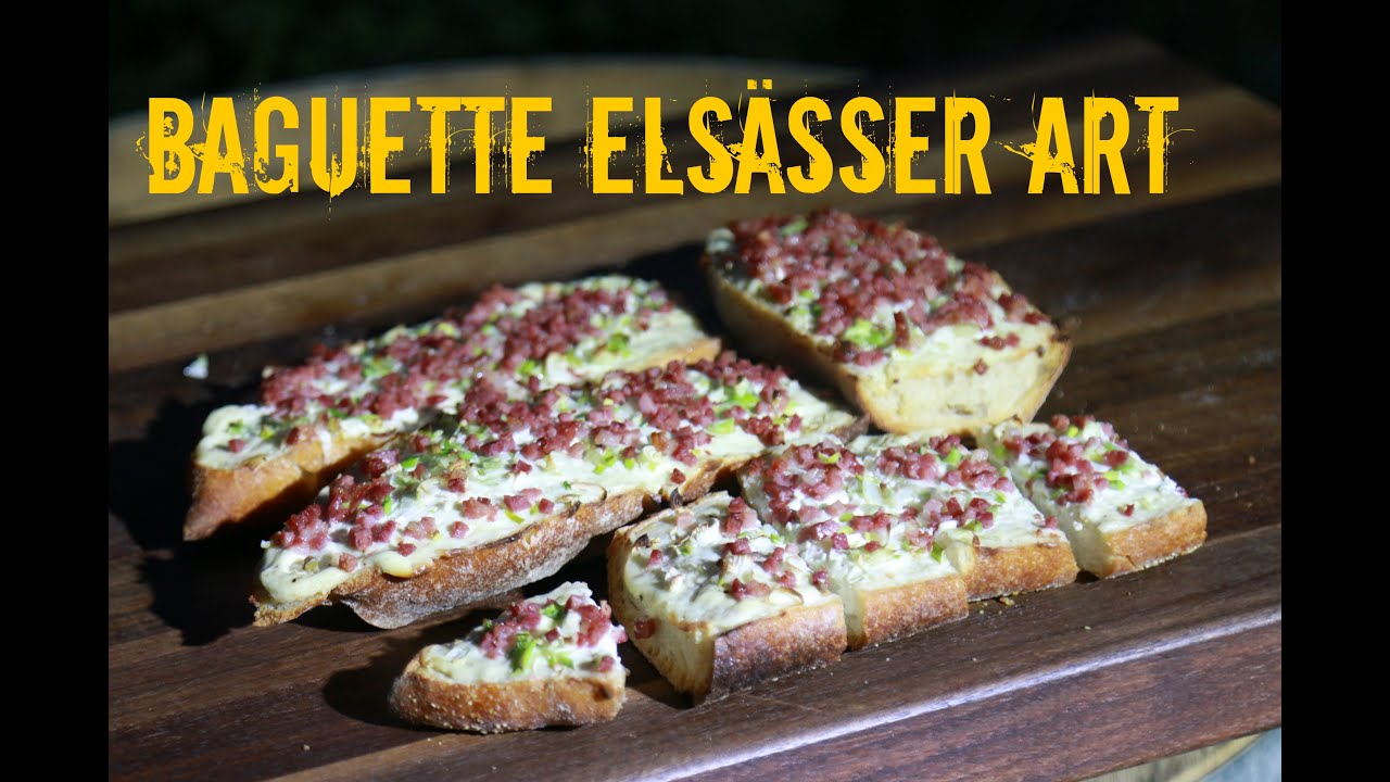 rustikales Baguette Elsässer Art - Fingerfood vom Grill