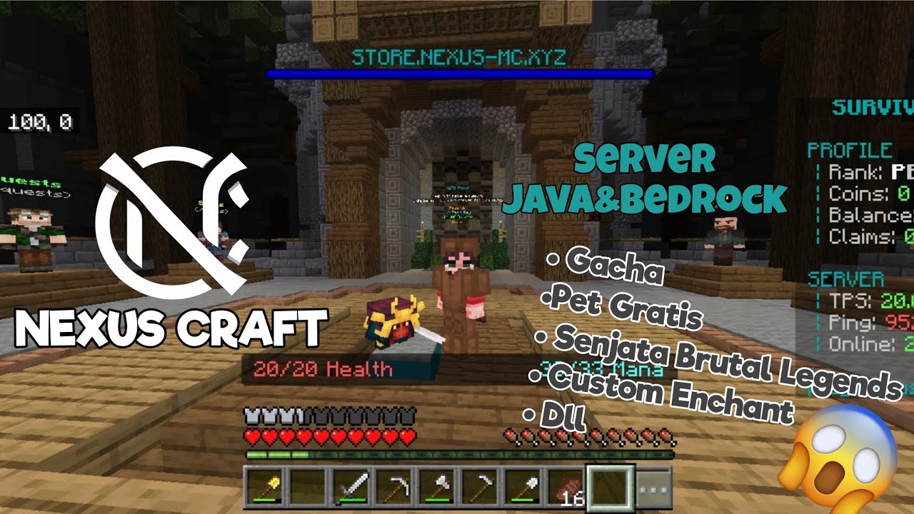 TOP MINECRAFT SERVER JAVA BEDROCK VERSI 1.21.81!! SERVER INDONESIA ...