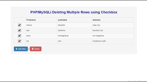 Delete Multiple Records from MySQL Database in PHP | php using checkbox delete multiple record mysql