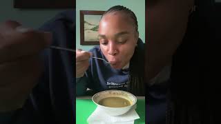 Eat w me Split pea soup for breakfast #fypシ #mukbang #soup