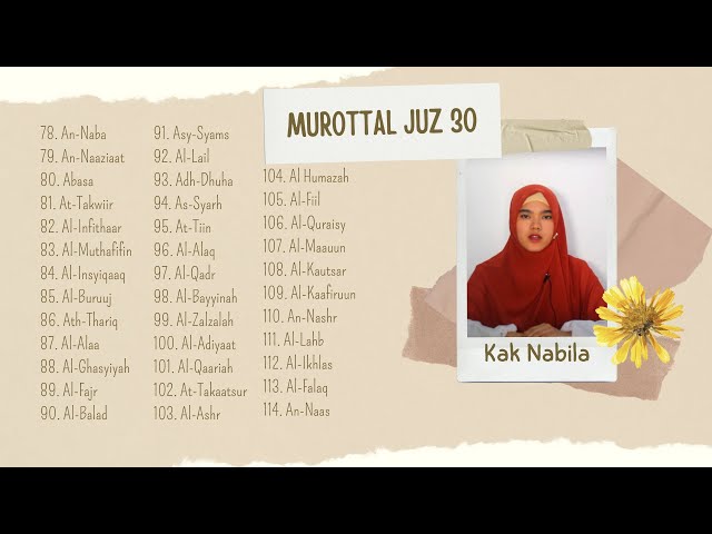 Kak Nabila Hafidz Indonesia - Murottal Full JUZ 30 juz amma class=