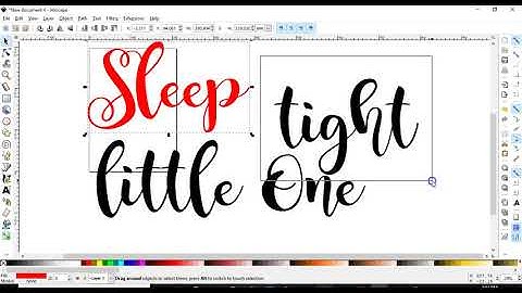 How to create a text svg in Inkscape with Samantha Font
