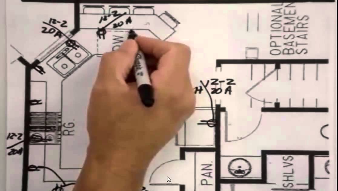 How To Install Kitchen Wiring Drafting -BuildingTheWay - YouTube