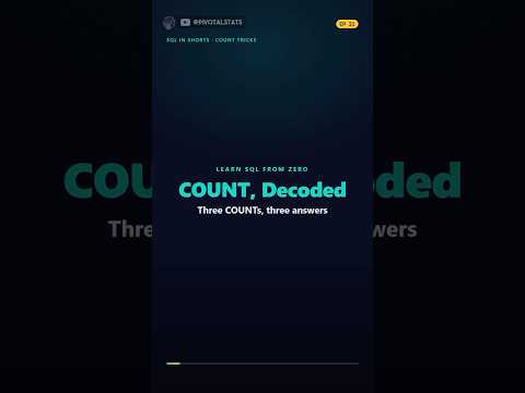 EP21   The 3 SQL COUNTs You Must Know