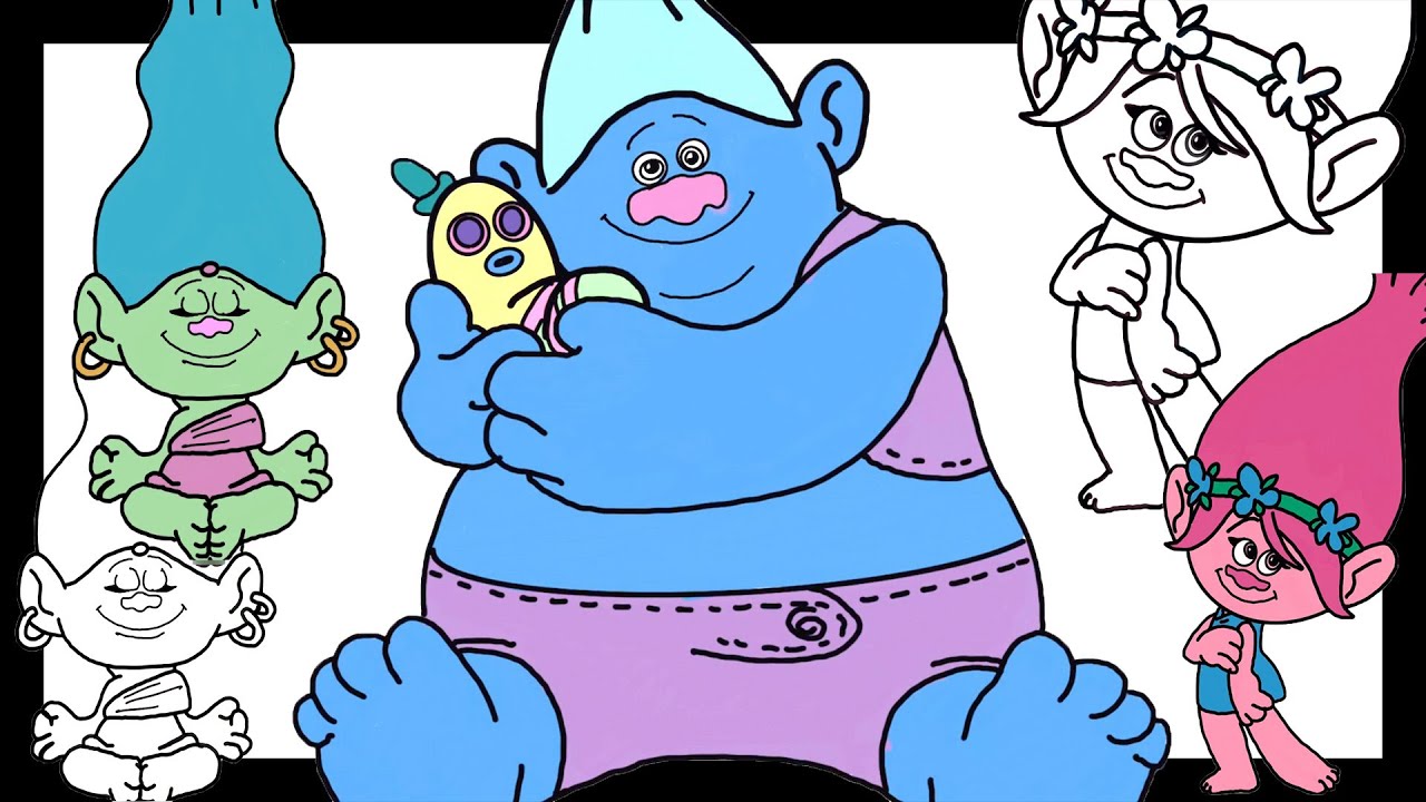 Trolls Frozen 2 Coloring Pages For Kids | Drawing Trolls | Colorfull Trolls Learn Drawing For Kids