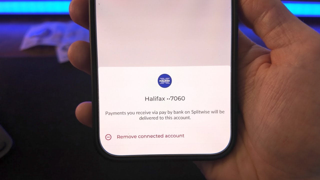 Как удалить банковский счет из Splitwise