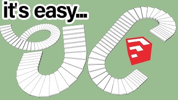Super Easy Way To Make Curved Stair In SketchUp