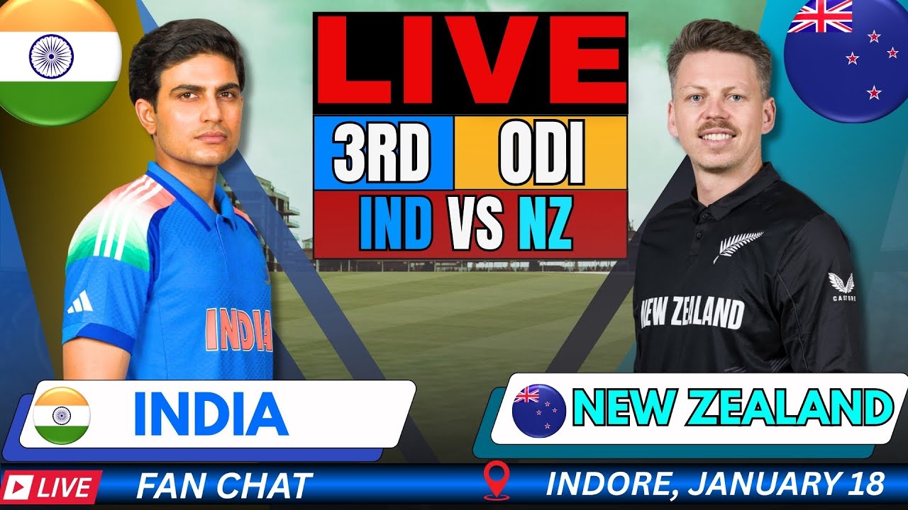 🔴 भारत बनाम न्यूजीलैंड 3rd वनडे , India vs New Zealand LIVE | IND vs NZ Live match Score