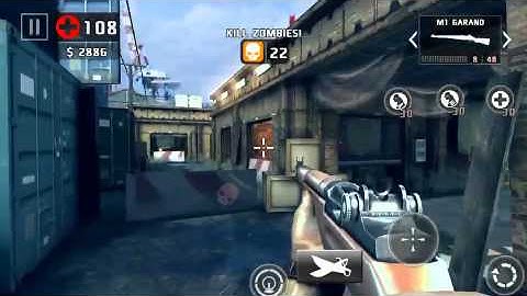 Dead trigger 2 fn2000 & m1 garand level 58 gameplay iOS on hard.