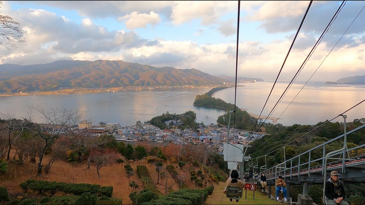 4K Kyoto travel] AmanoHashidate ViewLand Mountain Cable Car