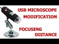 Usb Microscope Modification. Increase Working Distance. Focusing Distance Hack.