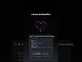 Heart animation #codemasters #coding #cssanimation #css