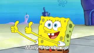 Spongebob thumbs up GIF