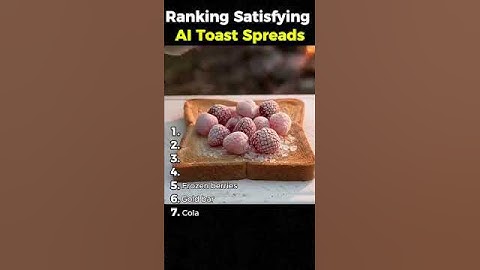 Ranking the best  toast spread ASMR #asmrsounds #relaxing #asmr #ai #asmrvideo