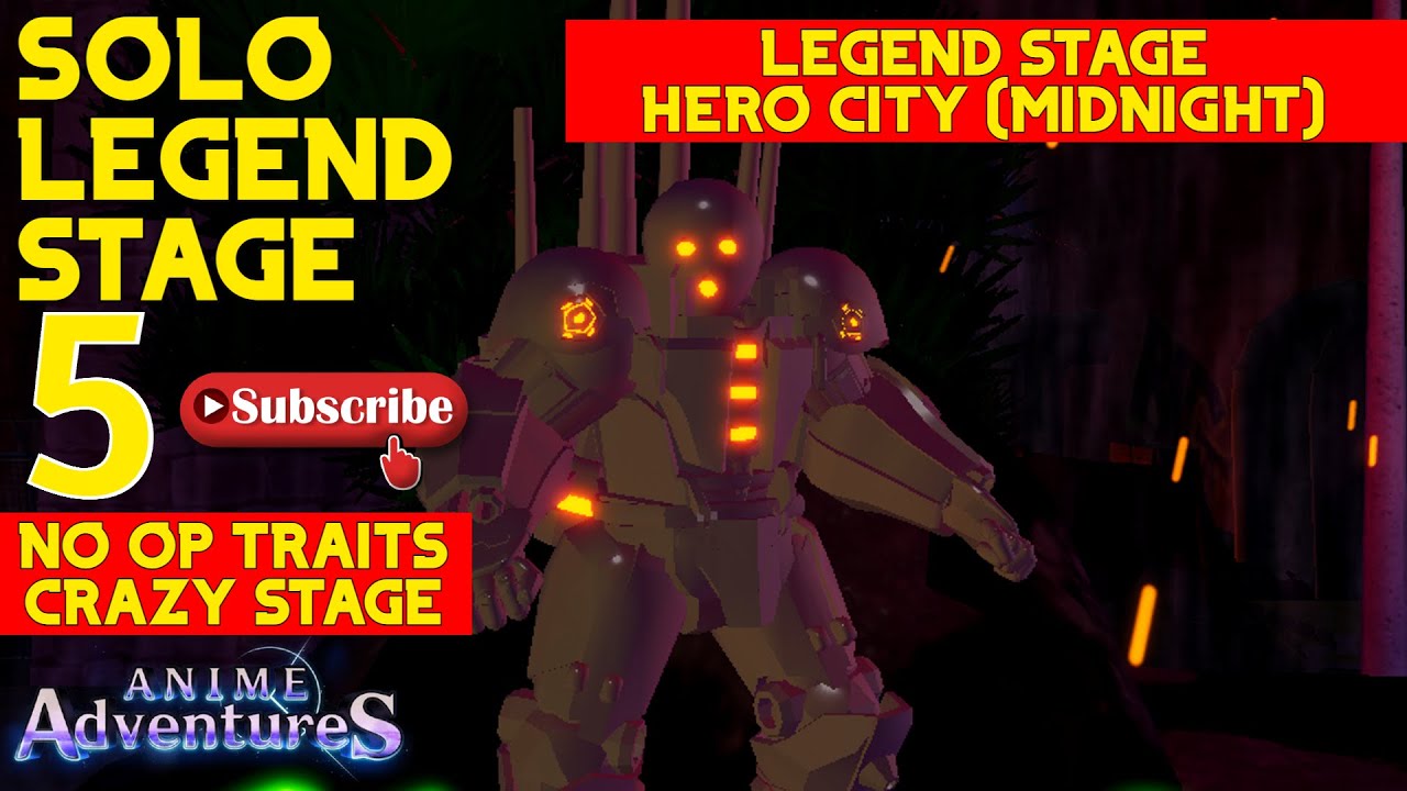 SOLO LEGEND STAGE 5 HERO CITY ( METAL KNIGHT ) | ROBLOX ANIME ADVENTURES