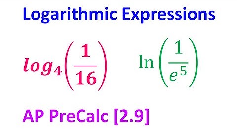 2.9C - Logarithmic Expressions [AP Precalculus]