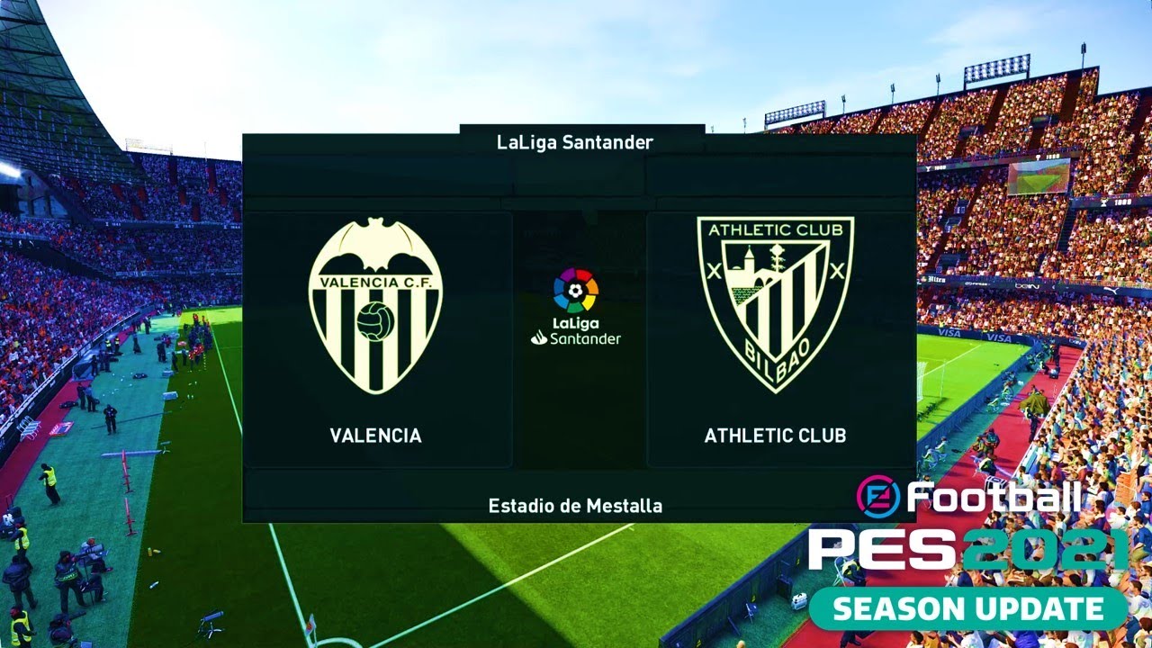 Valencia vs Athletic Club La Liga Santander 2021/22 Matchday 7 | PES ...