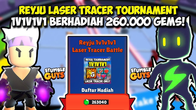 STUMBLE GUYS - REYJU Tournament SOLO BLOCK DASH MAP 40.000 GEMS