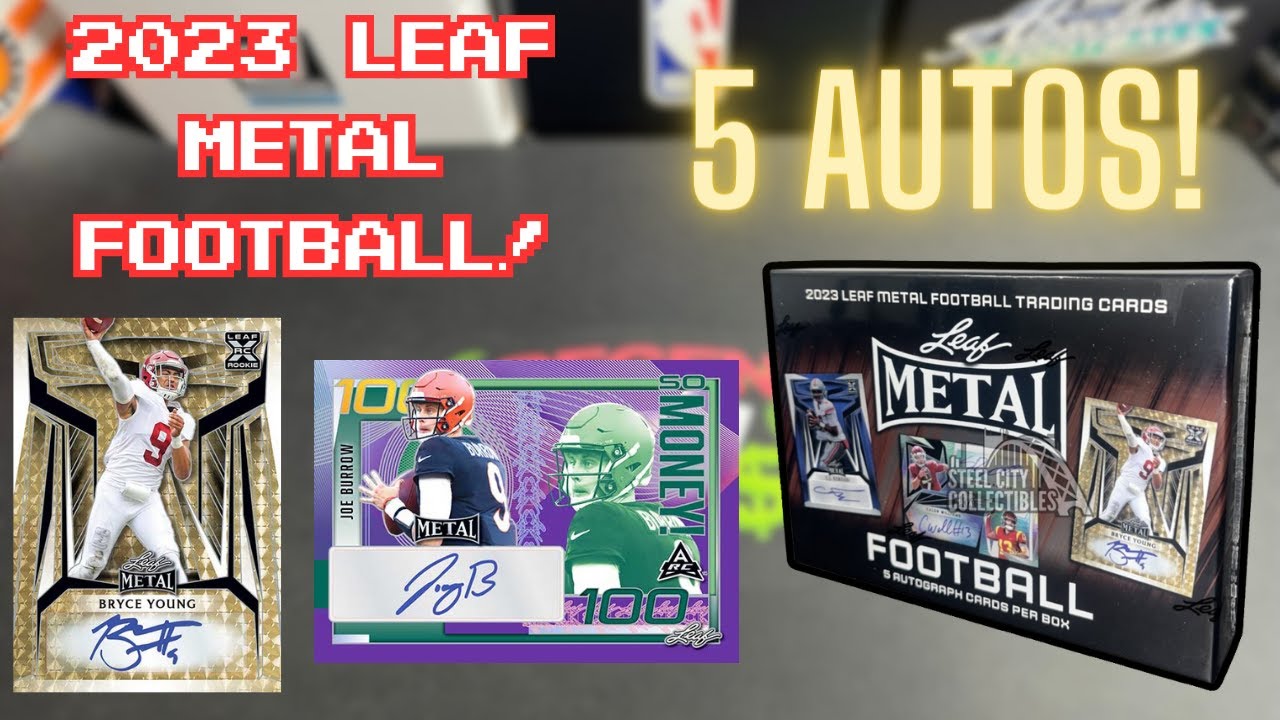 2023 Leaf Metal Draft Football Jumbo 8-Box Case Price Release Date Checklist