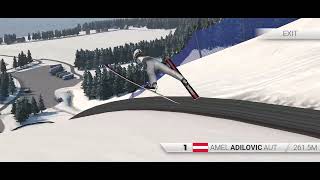 SKI JUMP 261.5 m VIKERSUND!!! WORLD RECORD!!! (SKI JUMPING 2023 GAME) screenshot 3