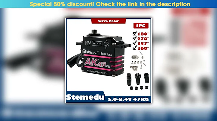 Best GXservo AK47 47KG HV 180/270/357/360° Waterproof Brushless Digital Servos All-metal Case Repla