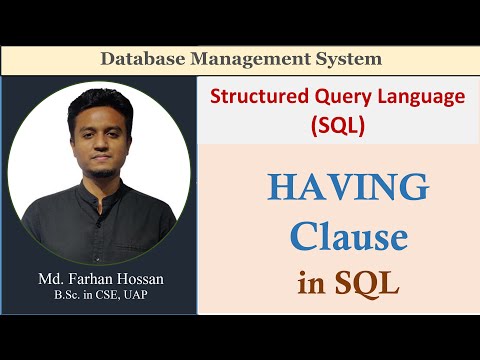 Lec: 82 | HAVING Clause | SQL | DBMS | Bangla Tutorial