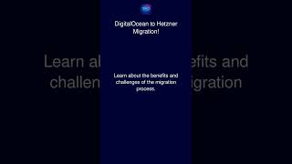 DigitalOcean to Hetzner Migration!