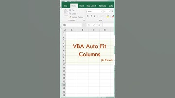 VBA Auto Fit Column | Excel | #excel #shorts #youtubeshorts
