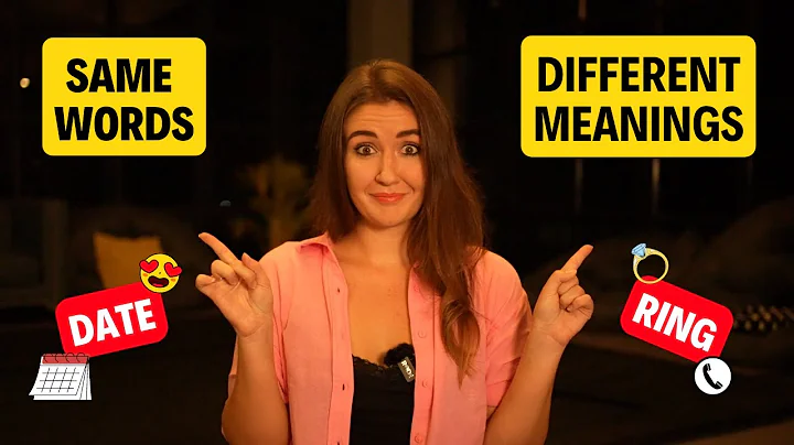 Same words, different meanings (CONFUSING WORDS: Pronunciation and definition changes)