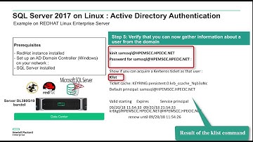 Microsoft SQL Server 2017 on Linux REDHAT 7.4 use Active Directory Authentication.