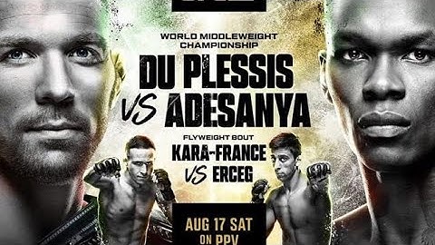 UFC 305 Dricus Du Plessis vs Isreal Adesanya Full fight