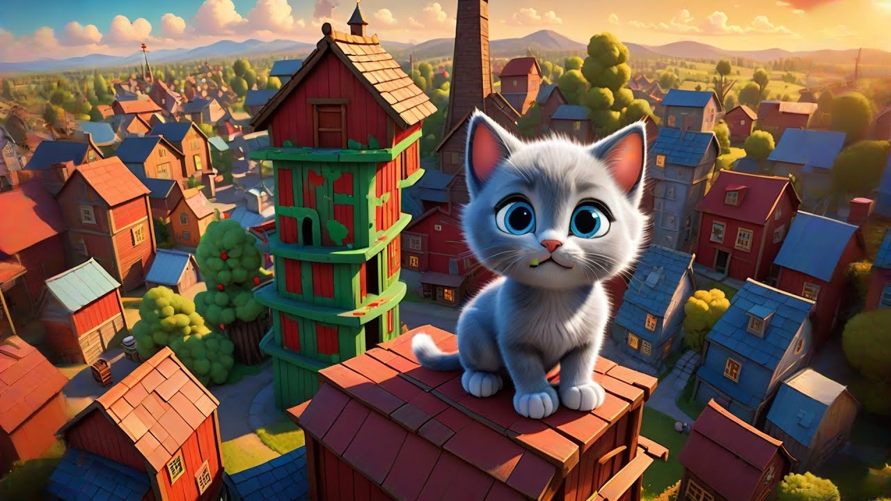 Six Little Kittens Paint the Sky | Color Song for Kids | Creative Nursery Rhyme and Learning Fun