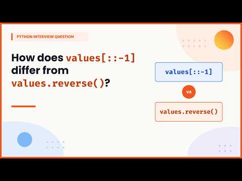 values[::-1] vs values.reverse() in Python | Python Interview Question #python #interview