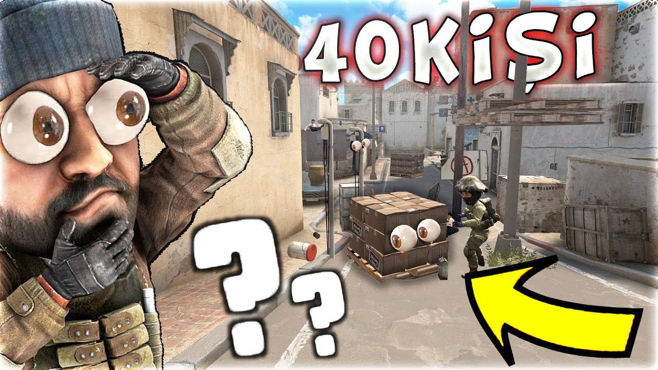 40 KİŞİ İLE EŞYA SAKLAMBAÇI ! DİREK OLMUŞLAR (CS:GO)