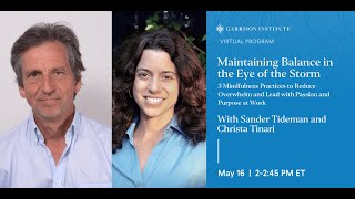 Maintaining Balance in the Eye of the Storm with Sander Tideman and Christa Tinari