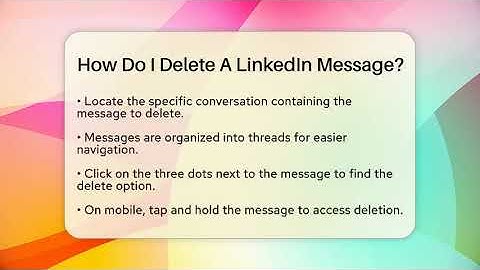 How Do I Delete A LinkedIn Message? - Everyday-Networking