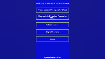 Questioned Documents Examination Tools #Shorts
