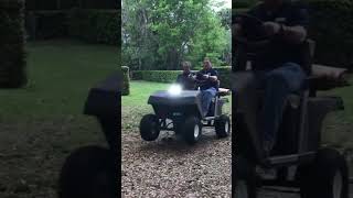 Golf Cart pops a wheelie