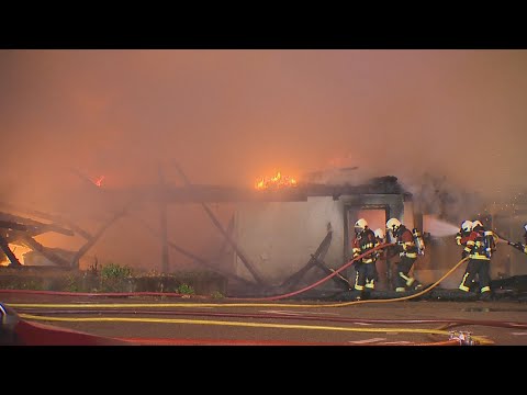 Elfingen AG: Brand zerstört alte Scheune