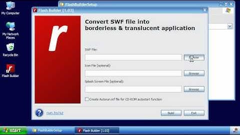 How to create a borderless & translucent EXE application from an SWF file