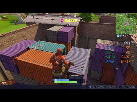 GeForce GTX 1060 6GB -- Intel Pentium Gold G5400 -- Fortnite Battle Royale FPS Test High